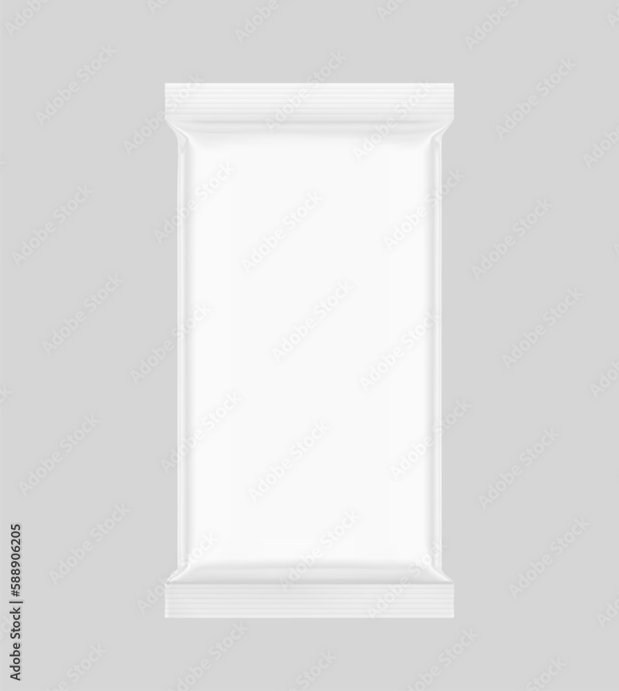 Realistic flow packaging bar mockup. Flat lay view. Vector illustration. Easy to use for your design on any backgrounds. EPS10. Realistic flow packaging bar mockup. Flat lay view. Vector illustration. Easy to use for your design on any backgrounds. EPS10.