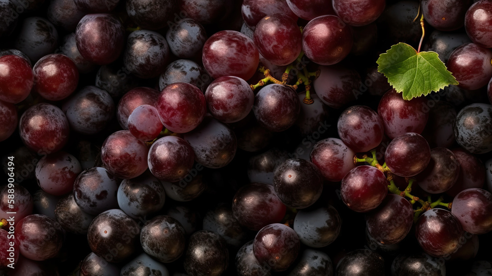 bunch of grapes created with Generative AI technology