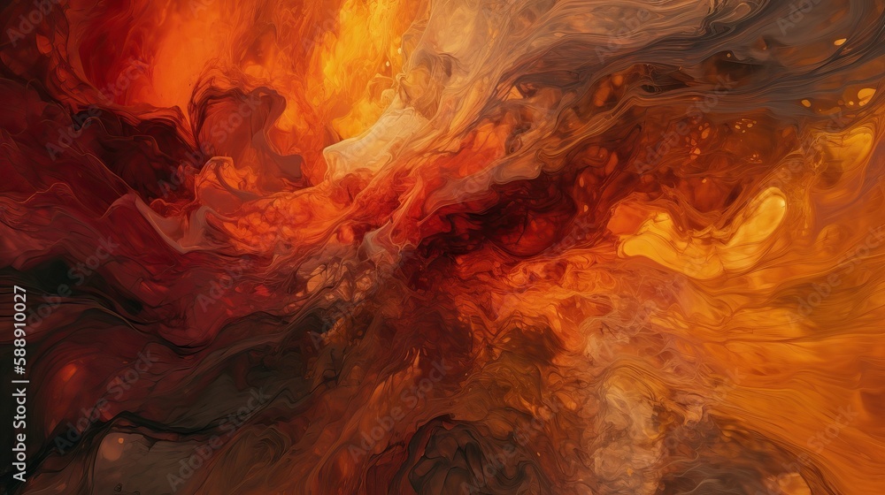 Warm Tones Swirling Vibrant Colors for Creative Texture Background Generative AI	