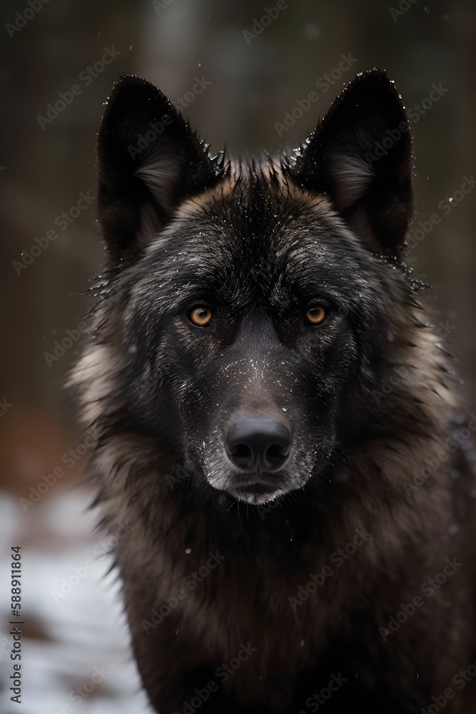 Magischer Blick in die Augen eines Wolf Magischer Blick in die Augen eines Wolf