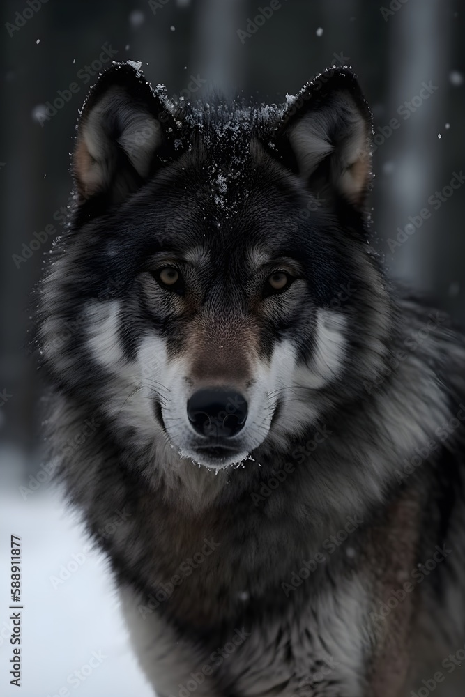 Magischer Blick in die Augen eines Wolf Magischer Blick in die Augen eines Wolf