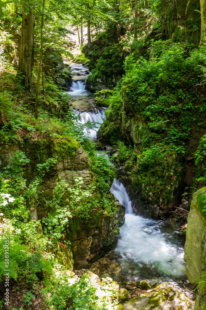 Wodospad Wilczki waterfall in Miedzygorze, Poland Wodospad Wilczki waterfall in Miedzygorze, Poland