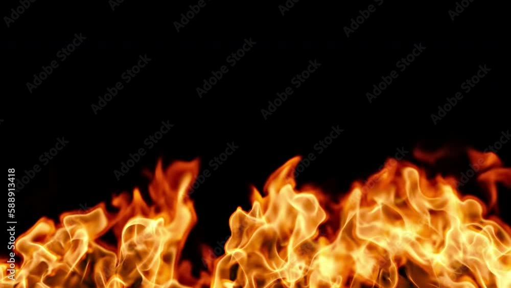 Burning flames motion background. Ignited Fire. seamless loop