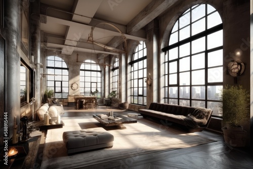 Opulent New York Penthouse: Luxury Living at Its Finest. Generative AI