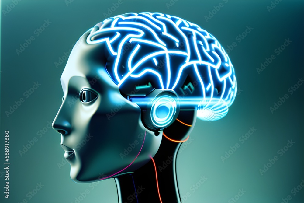 Obraz premium Artificial Intelligence (AI) Brains