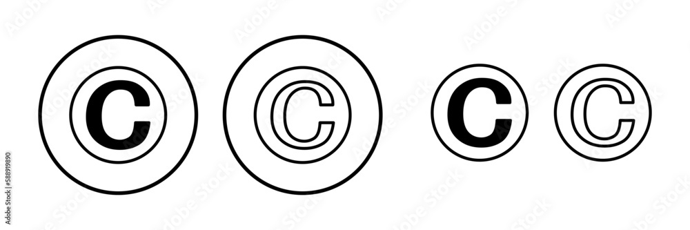 Copyright icon vector. copyright symbol Copyright icon vector. copyright symbol