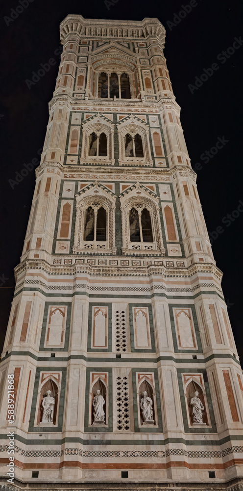Tower of the Duomo Cathedral of Santa Maria del Fiore in Florence Italy