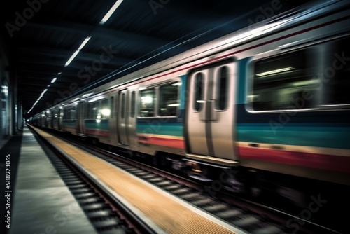 train Motion Blur Generative AI