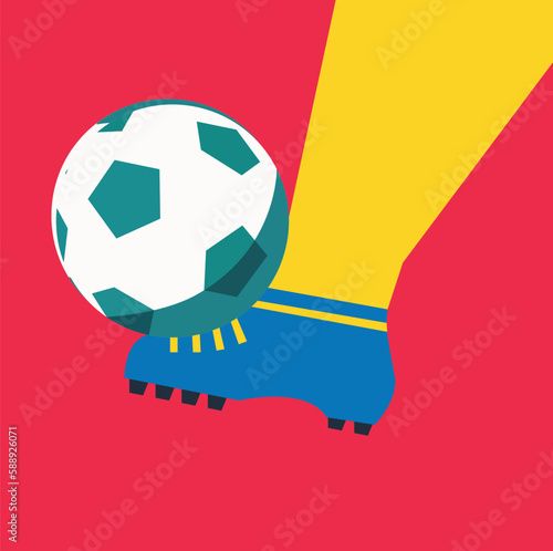 Soccer / Football design template,free copy space, vector	