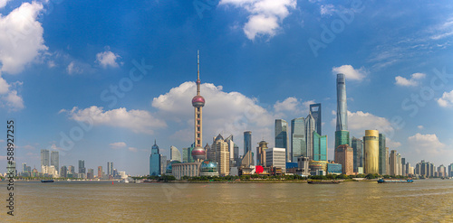 Skyline of Pudong in Shanghai  China