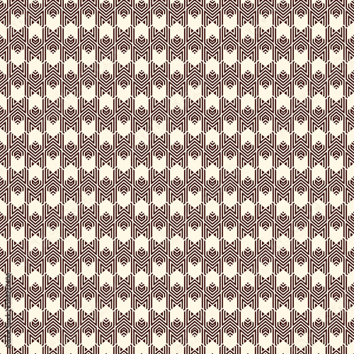 Arrow fletching seamless pattern. Repeated chevron, zigzag wallpaper. Tribal and ethnic motif. Native americans ornament