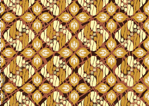 Batik Indonesian: is a technique of wax-resist dyeing applied to whole cloth, or cloth made using this technique originated from Indonesia.