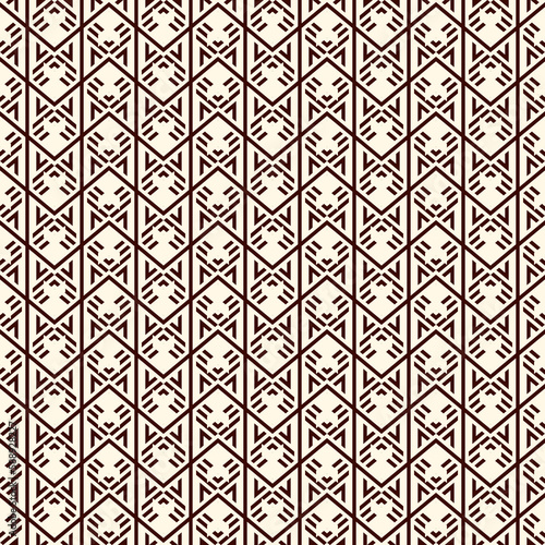 Arrow fletching seamless pattern. Repeated chevron, zigzag wallpaper. Tribal and ethnic motif. Native americans ornament