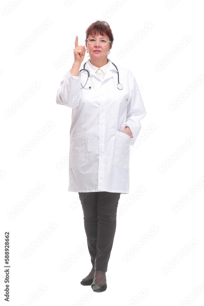 Happy smiling female doctor with thumbs up gesture Happy smiling female doctor with thumbs up gesture