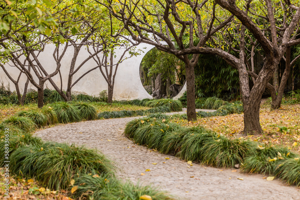 Obraz premium Garden of Pleasance (Yiyuan) in Suzhou, Jiangsu province, China