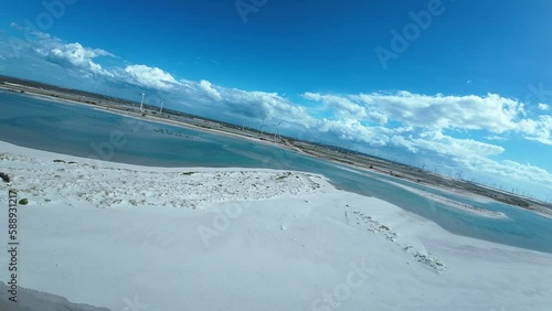 Beach Scenery At Guamare In Rio Grande Do Norte Brazil. Bay Water Coastline. Coast Travel. Vacation Landscape. Beach Canyon. Beach Scenery At Guamare In Rio Grande Do Norte Brazil. photo