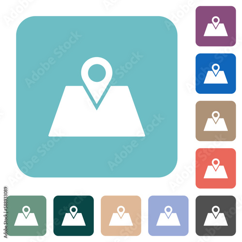 GPS route planning color glass buttons