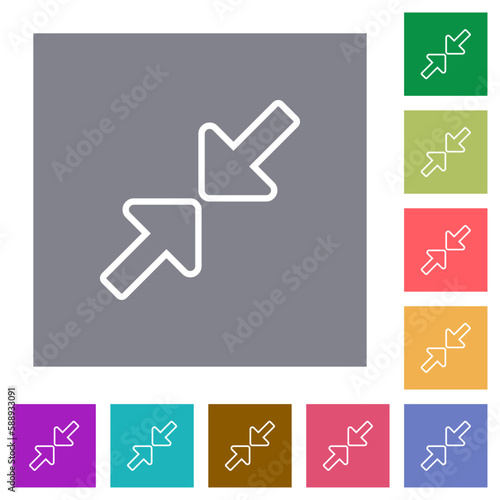 Resize small outline square flat icons photo