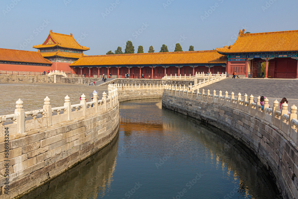 Golden Stream in the Forbidden City in Beijing, China Golden Stream in the Forbidden City in Beijing, China