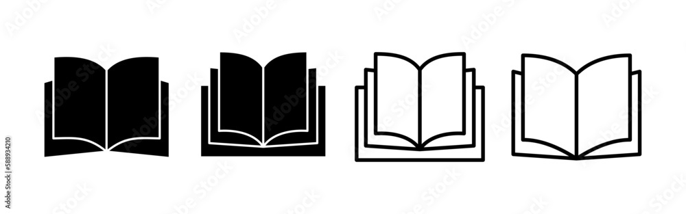 Book icon vector for web and mobile app. open book sign and symbol. ebook icon Book icon vector for web and mobile app. open book sign and symbol. ebook icon