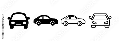 Car icon vector for web and mobile app. car sign and symbol. small sedan