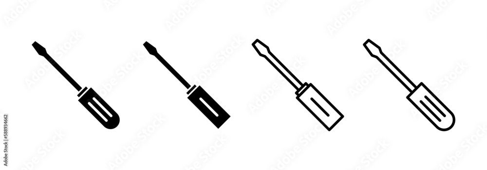 Screwdriver icon vector for web and mobile app. tools sign and symbol Screwdriver icon vector for web and mobile app. tools sign and symbol