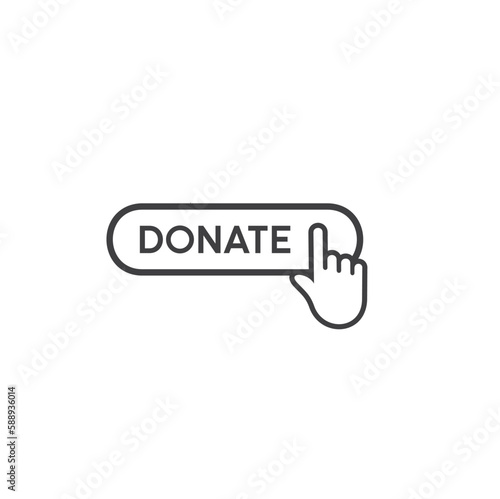 illustration of donate, charity, vector art.