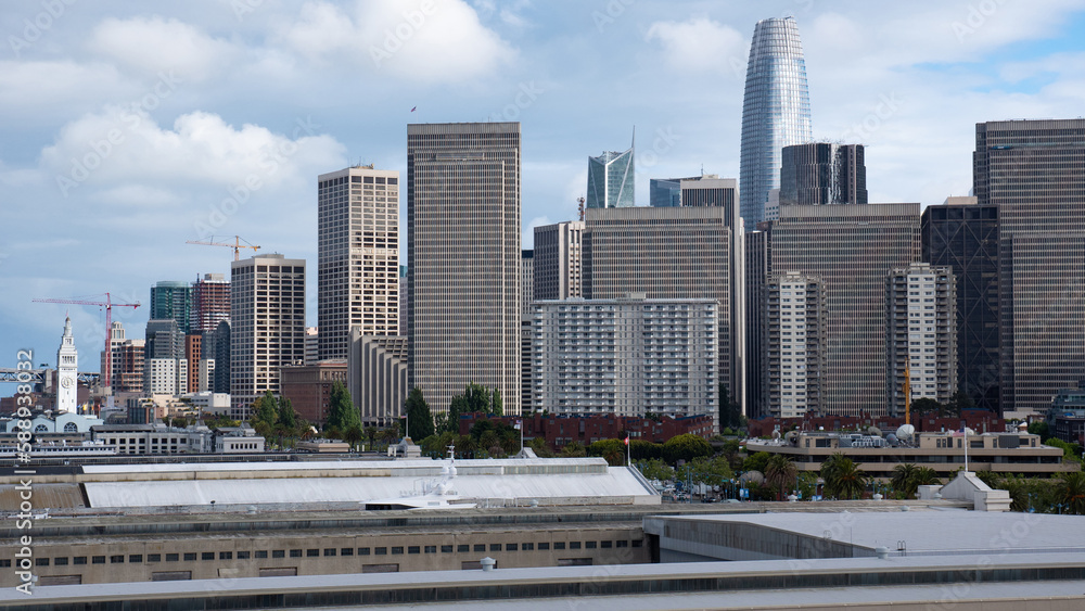 Downtown San Francisco financial business district city centre skyline