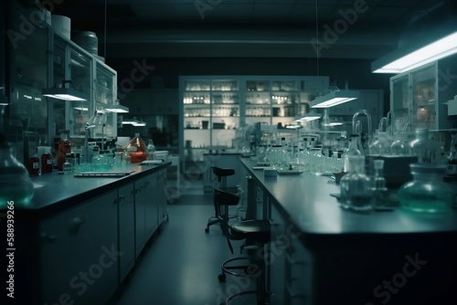 Medical theme, laboratory testing and research scene