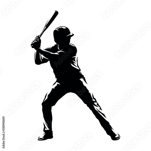 baseball player silhouette vector