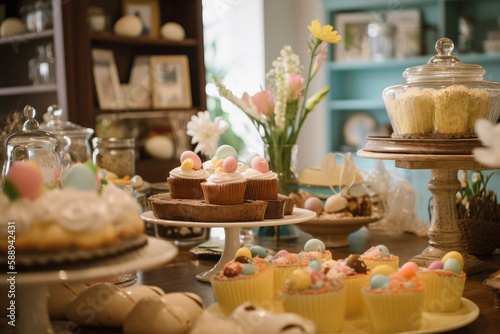 Wallpaper Mural Easter delights. AI generated illustration. Torontodigital.ca