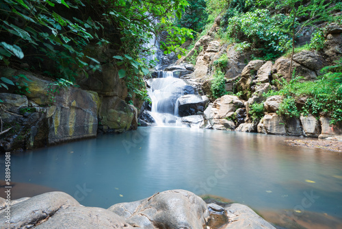 waterfall in the park photo