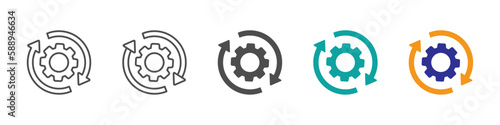 Sync process vector icons
