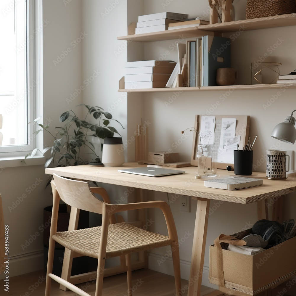 Home Office, clean and organized Home Office, clean and organized