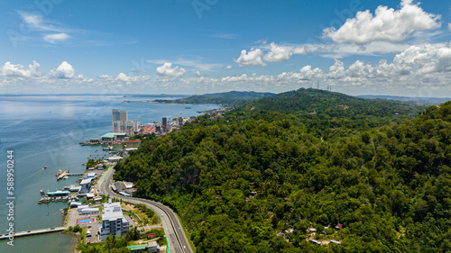 City of Sandakan capital of the Sandakan District in Sabah, Malaysia. photo