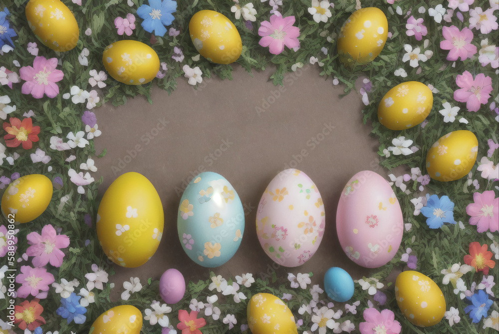 Colorful easter eggs on a solid background Colorful easter eggs on a solid background