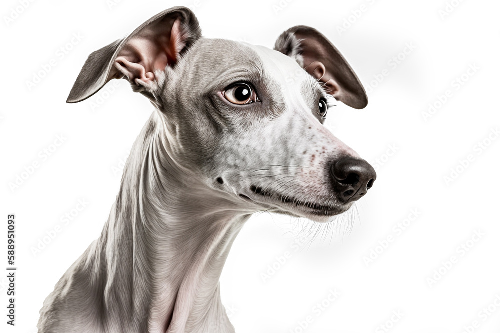 Graceful Italian Greyhound Dog on White Background - Capturing the Elegance and Athleticism of the Breed Graceful Italian Greyhound Dog on White Background - Capturing the Elegance and Athleticism of the Breed