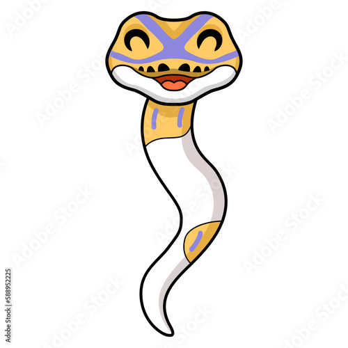 Cute banana pied ball python cartoon