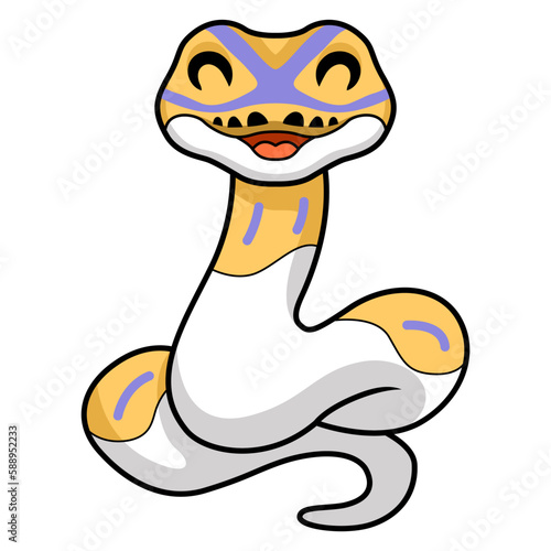Cute banana pied ball python cartoon