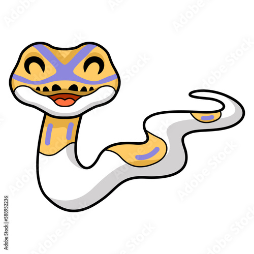 Cute banana pied ball python cartoon