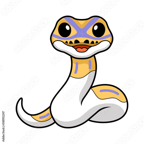 Cute banana pied ball python cartoon