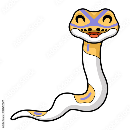 Cute banana pied ball python cartoon