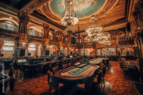 Luxury and elegant casino, generative AI