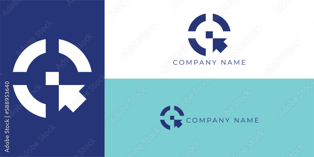 Target logo design with arrow hit the point Target logo design with arrow hit the point