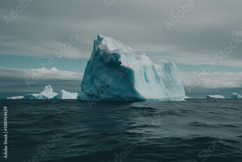 Iceberg  in the ocean. Generative AI