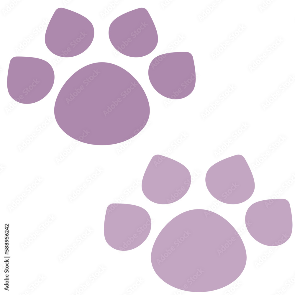 Fototapeta premium paw print flat icon