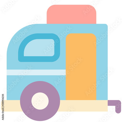 campervan flat icon