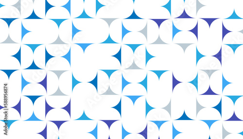 幾何学 抽象 青 白 和風 背景 透過