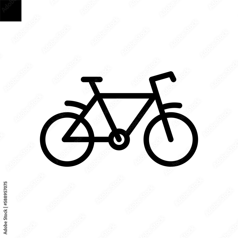 Bike icon line style vector Bike icon line style vector