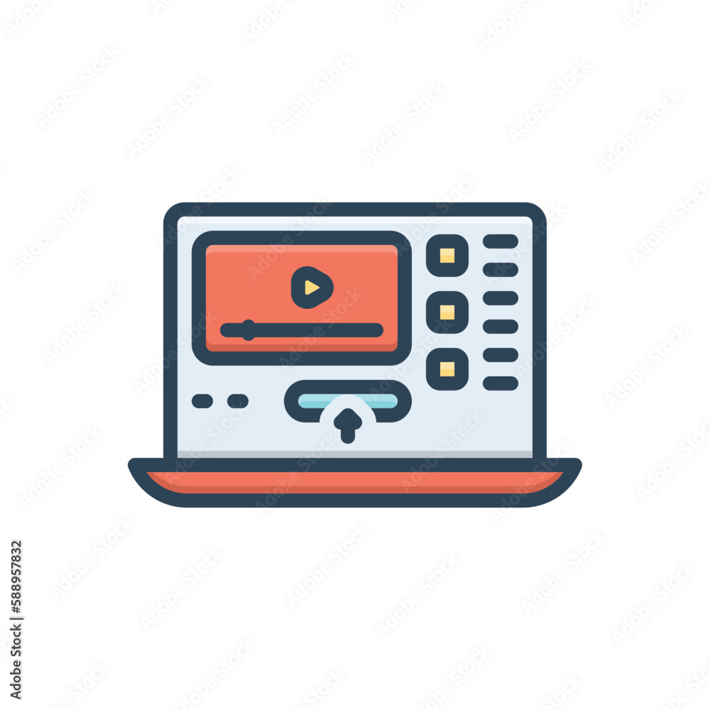 Fototapeta premium Color illustration icon for subscription 